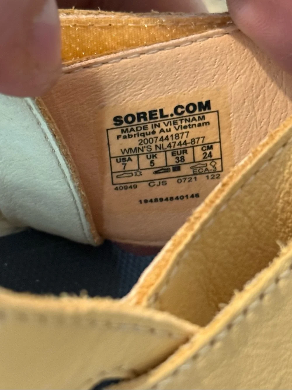 Sorel Womens 7 NL4744 Sport Sandals Tan Leather Chunky Comfort - Picture 14 of 14